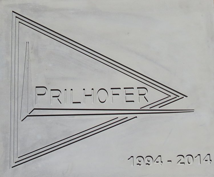 Prilhofer logo made with precast concrete