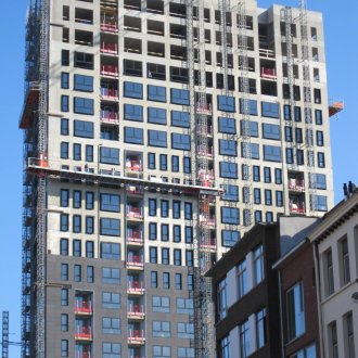 High-rise building made with precast in Belgium<br />
