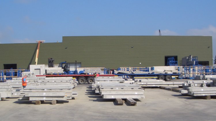 High capacity precast plant with stockyard