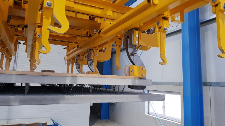  Lauter - inside view of pallet circulation system precast concrete plant