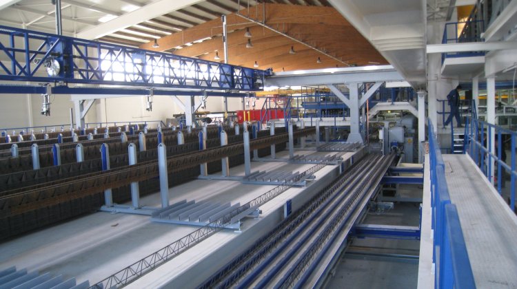 Modern lattice girder production for precast concrete elements