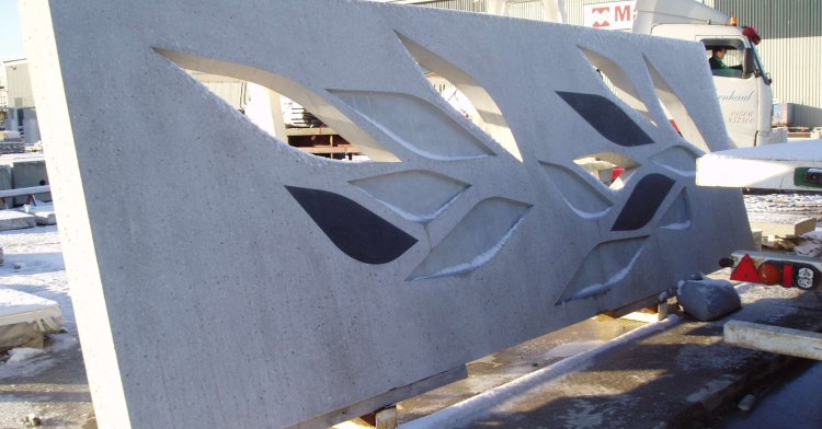 Quality and precision - Architectural concrete decorated facade facade element